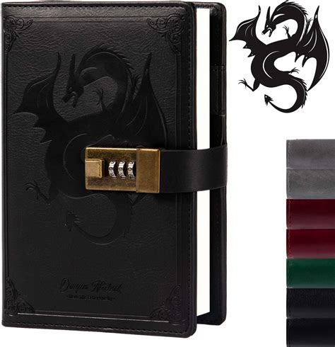 Komals Passion Leather Handmade Leather Double Dragon Journalwriting