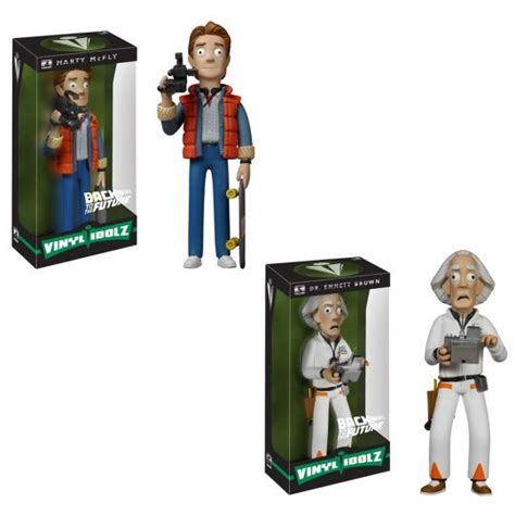 Back To The Future Marty And Doc Brown 2 Pc Set Of Vinyl Idolz