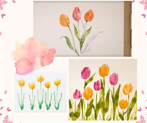 Aquarell Tulpen Malen 6 Schritte Anleitungen