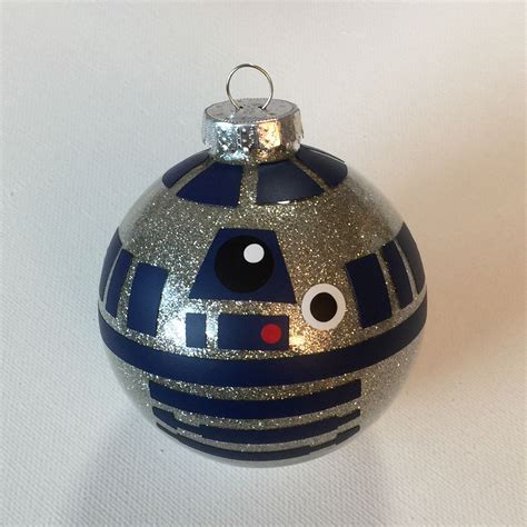 Star Wars Inspired R2D2 Christmas Glitter Ornament 3 25 Etsy Star