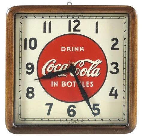 Coca Cola Clock Drink Coca Cola In Bottles C Value Price Guide