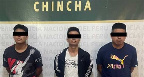 Chincha Detienen A Tres Sujetos E Incauta Una Pistola Con 14