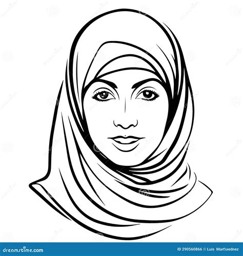 Fantastic And Lovely Muslim Woman Vector Art Stock Illustration