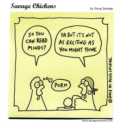 Mind Reader Cartoon | Savage Chickens - Cartoons on Sticky Notes by ...