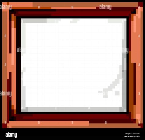 Blank Photo Frame Game Pixel Art Vector Illustration Stock Vector Image