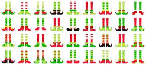 Set of Elf feet in flat style isolated 14440578 Vector Art at Vecteezy