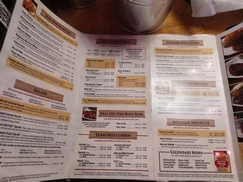 Menu At Texas Roadhouse Bbq Fort Myers Dani Dr