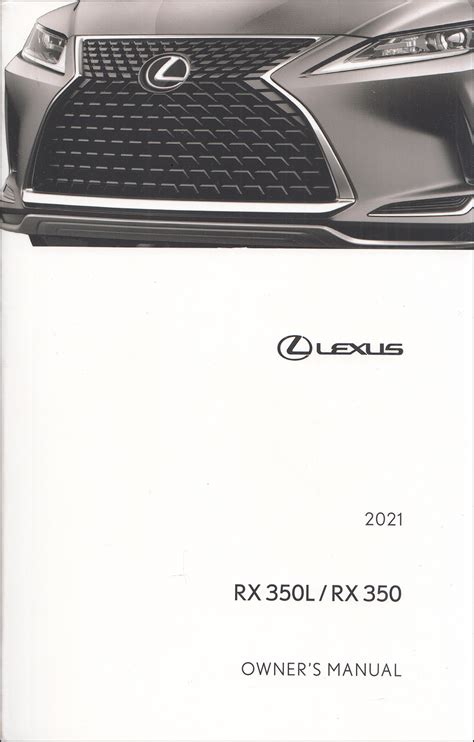 2021 Lexus RX 350 And RX 350L Owner S Manual Original