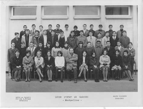 Photo De Classe Terminal Math Elem De 1965 Lycée Joffre Copains Davant