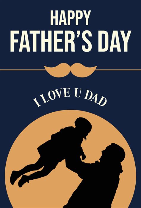 Happy Father Day Poster Design template i love you dad 22603341 Vector ...