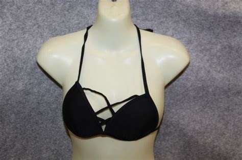 BIKINI OBERTEIL TRIANGEL GRÖSSE 34 SCHWARZ UNI MIT SCHAUMSTOFF KÖRBCHEN eBay de