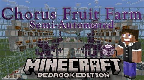 Automated Chorus Fruit Minecraft Bedrock 120 Youtube