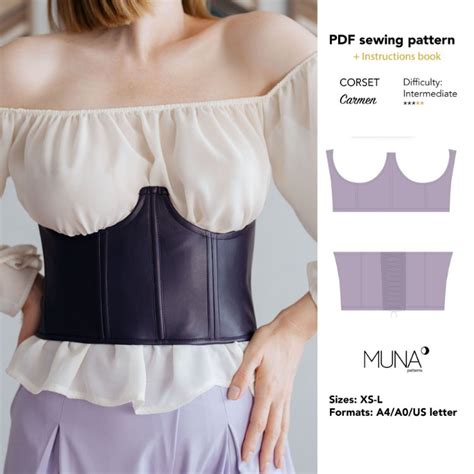 Ithinksew Patterns And More Corset Sewing Pattern Pdf Carmen By