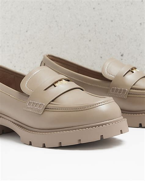 Beige Chunky Loafers River Island