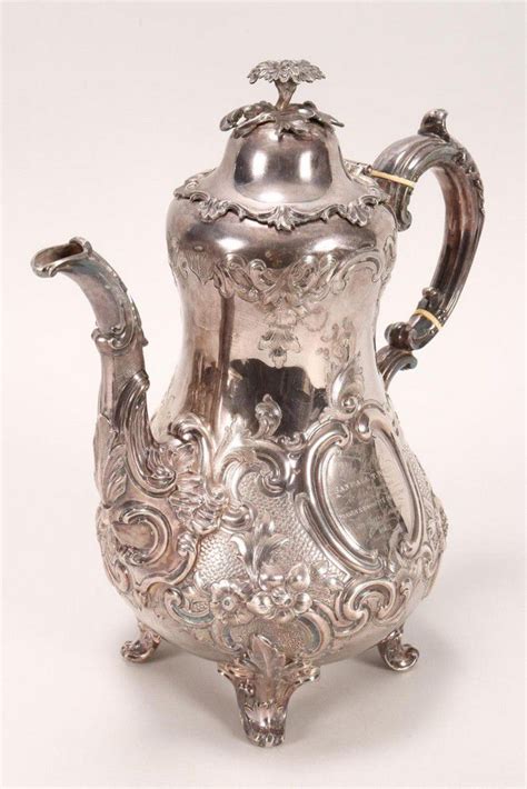 Victorian Sterling Silver Teapot London 1860 Tea And Coffee Pots Silver