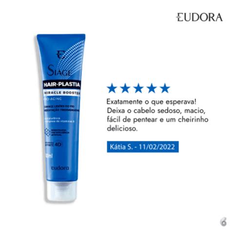 Tratamento Capilar Eudora Siàge Hair Plastia Miracle Booster Pro Aging