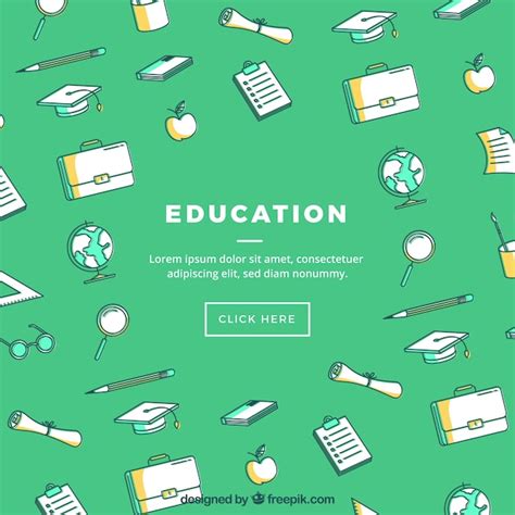 Free Vector | Education background with elements