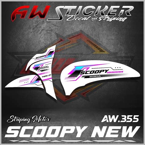 Jual AT Striping Scoopy New Stiker Striping Transparan Scoopy 2020 2021