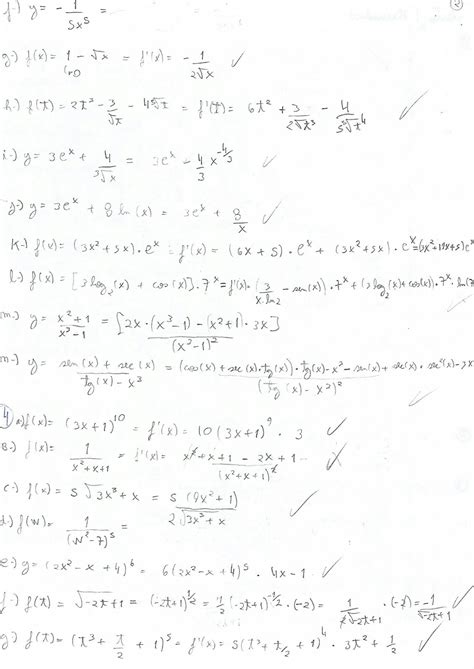 SOLUTION Matematica Exercises Of Derivatives Exercicios De Derivadas