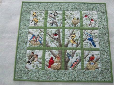 Birds In Tree Quilted Wall Hanging Small Quilt Projects Bird Quilt