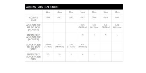 Adidas Originals Size Guide