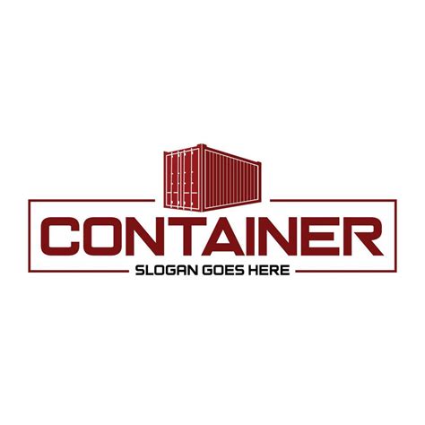 Shipping Container Box Design Logo Template Vector Illustration On