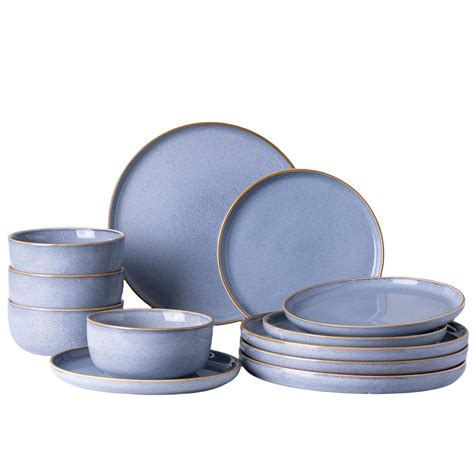 Gbhome Ceramic Dinnerware Sets For Pieces Stoneware Plates And