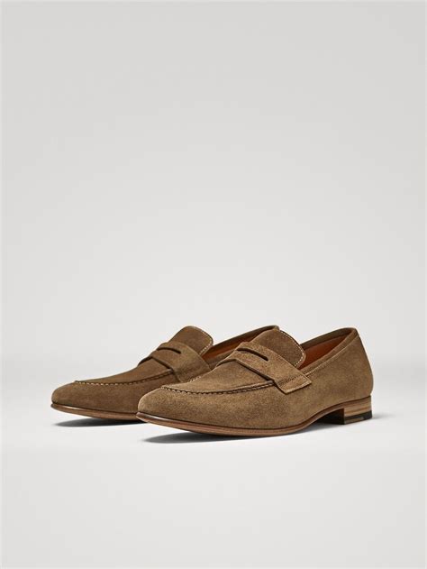 Limited Edition Tan Leather Loafers Men Massimo Dutti Mocasines