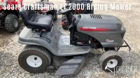 Sears Craftsman Lt 2000 Riding Mower Selling At Our Spring 2023 Online Only Machinery