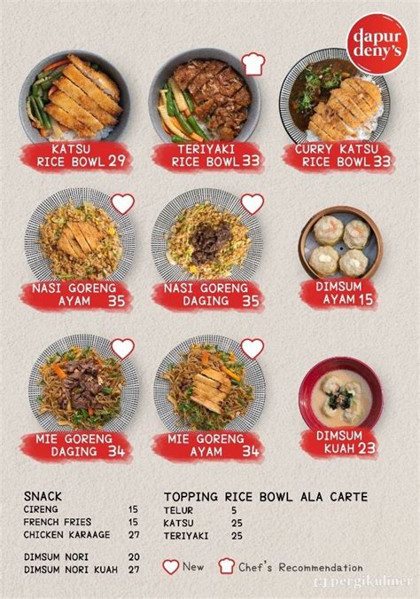 Selalu Diperbarui Menu Dapur Deny S Bintaro Tangerang