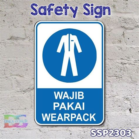 Jual Dheashop Safety Sign Label Rambu Petunjuk K3 EESH Wajib Pakai