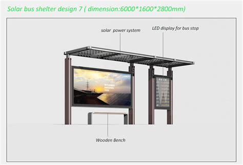 Smart Solar Bus Station With Glass Glass Solar Panel