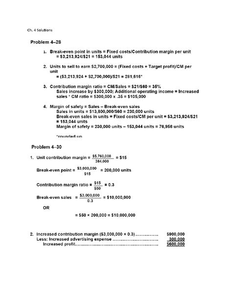 Ch. 4 Solutions, W2020 - MGM222 - Ch. 4 Solutions - Studocu