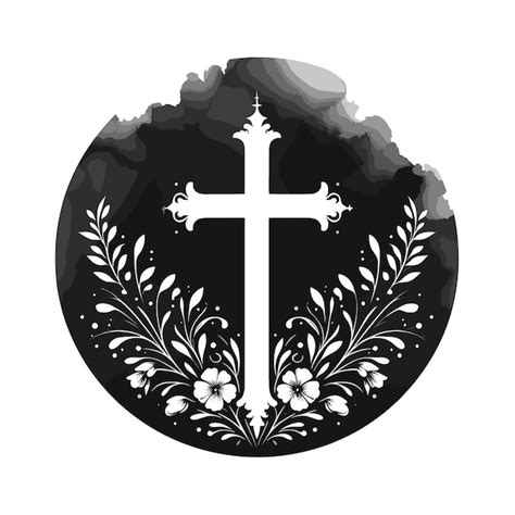 Premium Vector Ash Wednesday Cross With Brush Strokes Illustration