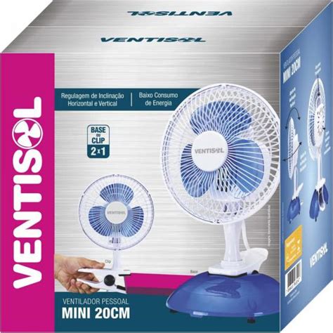 Ventilador De Mesa Cm V Mini Azul Branco Ventisol Mundomax