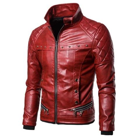 Pin By Jc Clayton On Red Shift Red Leather Jacket Men Leather Jacket