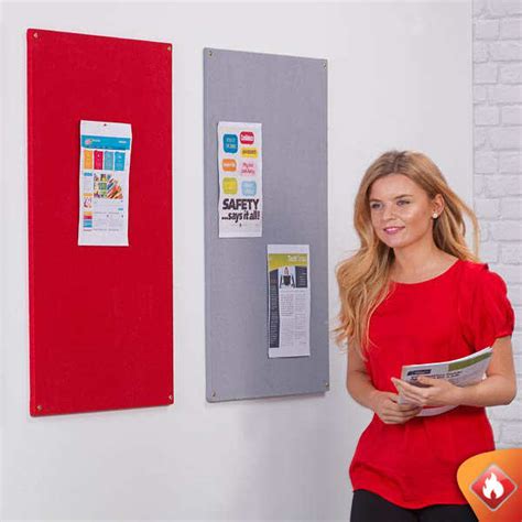 Flameshield Fire Retardant Unframed Felt Notice Boards Free Delivery