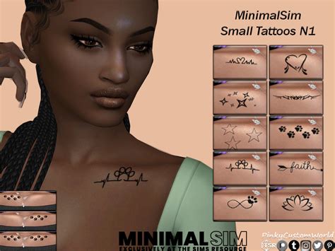 The Sims Resource Minimalsim Small Tattoos N1