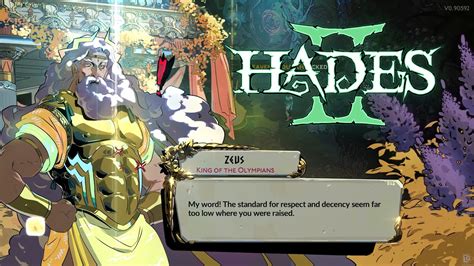 Zeus Becomes Dissapointed When Taking Hera Boon Hades 2 YouTube