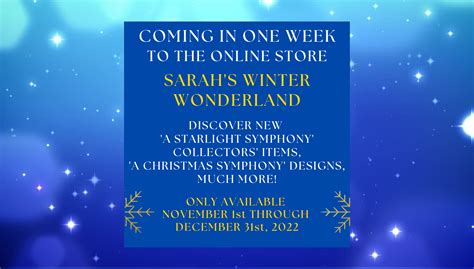 Sarahs Winter Wonderland Is Coming To The Online Store 1 Week From