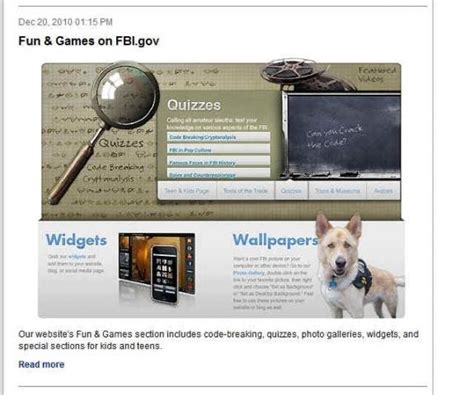 Fun & Games on FBI.gov