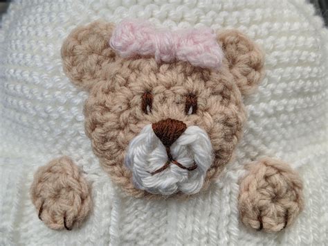 Peek A Boo Teddy Bear Hat — Knit Paint Sew