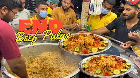 Al Ghousia Beef Pulao 4K Chowrangi Famous Pulao People Are Crazy