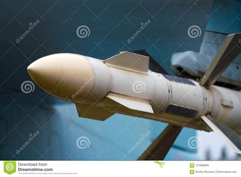 Cruise Missile Under The Wing Of A Fighter Bomber Aircraft Stock Image