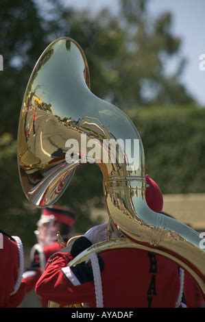 High school marching band sousaphone player - USA Stock Photo ...