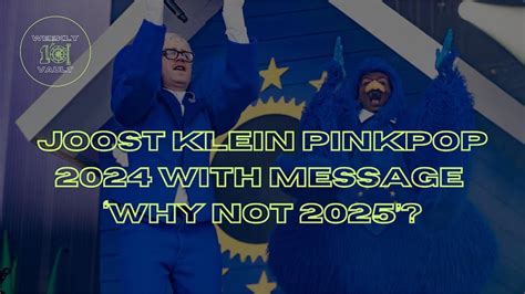 Joost Klein Pinkpop 2024 With Message Why Not 2025 Eurovision 2024