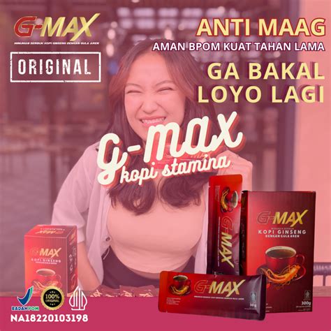 Jual Gmax Kopi Stamina Pria Kuat Tahan Lama Atasi Lemah Syahwat