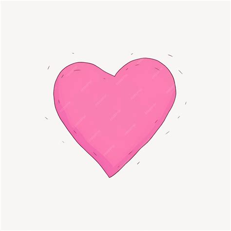 Simple Pink Heart Illustration Premium Ai Generated Vector