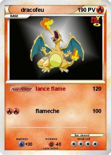 Pokémon dracofeu 213 213 lance flame Ma carte Pokémon