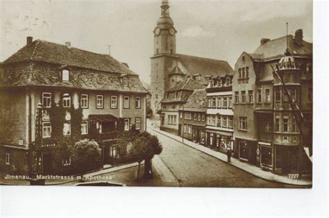 Ilmenau Thueringen Marktstrasse Mit Apotheke Und Kirche Kat Ilmenau Nr